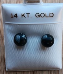 Handmade Snowflake Obsidian 14k Goldfill Earrings