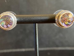 Sarda,Bali Made,Colorful,”Northern Lights”Quartz & Sterling,Stud Earrings-Unisex