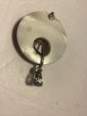 Flower Style Handmade Natural Abalone Shell Gemstone Silver Necklace Pendant