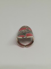 .925 Solid Silver Flower Cocktail Ring New.