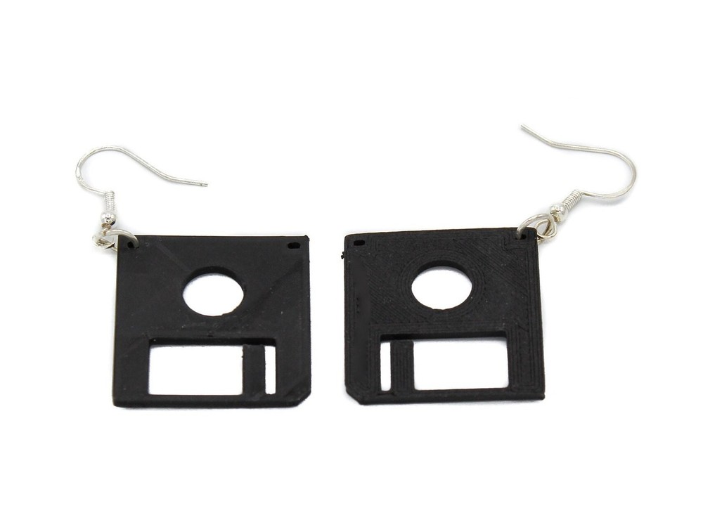 3.5 Inch Floppy Disk Diskette Earrings