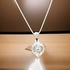Sarda Peach Stone Koy Fish Peces Sterling Silver Pendant