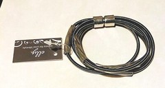 Elly BRACELET Gunmetal Large Coil Harp String Magnetic Close Wow