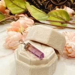 A- Grade Ametrine Double Terminated Point and Sterling Silver Pendant