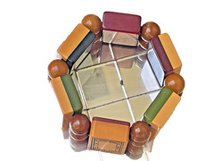 Antique Bakelite Tiles Enrobed, Dovetail Deluxe Mah Jongg Bracelet, Jan Carlin