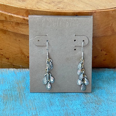 🏞 PEYOTE BIRD EARRINGS, Sterling Silver and Gold Fill