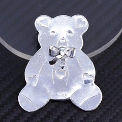 Vintage Sterling Silver 925 handmade teddy bear Brooch pin