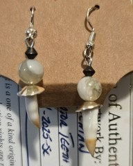 Genuine Alligator Teeth Earrings w/ COA – «One of a Kind»