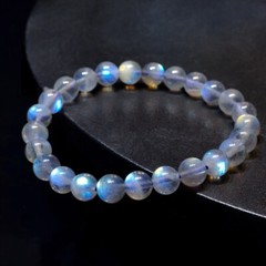 Natural Labradorite Moonlight Gemstone Beaded Crystal Healing Reiki Bracelet
