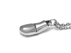 Human Thumb Necklace, Handmade Anatomy Jewelry in Pewter