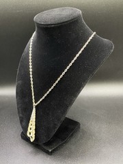 Spiral Turritella Shell Plated Slice Necklace