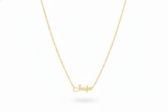 Figaro Chain Name Necklace in 925 Sterling Silver by SilverGoldandRose