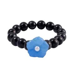 GORGEOUS!! 110.00ctw Shungite, Blue Jade, Freshwater Pearl 7″ Stretch Bracelet