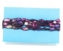Inspirational Word Connector Crocheted Wrap Bracelet «ANYTHING IS POSSIBLE»