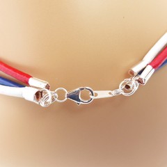 Multi-Strand 3 mm Leather Cord Necklace or Choker Custom Length Colors Handmade