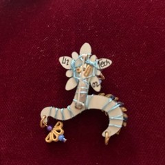 Liztech RARE Jewelry ENCHANTMENT Signed Multicolor 2002 Pin & Earrings