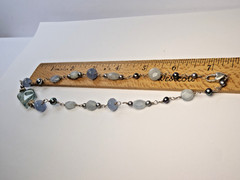 Vintage Beautiful Handcrafted Multicolor Gemstone Sterling Silver Necklace