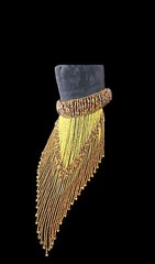 Brown Beaded Fringe Choker Necklace, Gold Beaded Tribal Necklace, Necklace Set