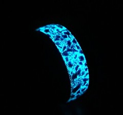 Carbon Fiber Ring with Space Titanium Opal inlay- Sizes 4-16- Custom Band Widths