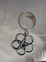 Ear Cuff with 5 Pointed Star 92.5 Pentagram Psychic power by JKL 615
