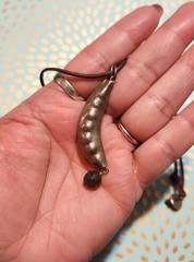 Chan Luu artisan bohemian cluster of charms and dark Brown Leather cord Necklace