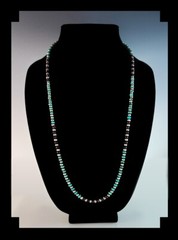 White Fox Creation: Long Deep Purple Spiny Oyster and Turquoise Necklace