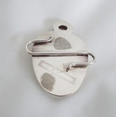 TABRA STERLING SILVER AGATE Connector CHARM Signed