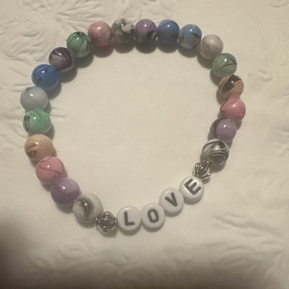 Handmade Strung Bracelets With The Word Love