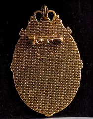 Black Woman Gold Brooch or Pendant Beautiful African American with Braids Cameo