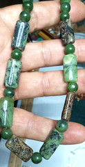 Nephrite Genuine Jade from Canada Handmade and Braided Adjustable Necklace.