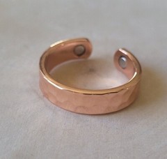 Solid Pure Copper Magnetic Ring Men Women Arthritis Adjustable Ring