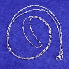 20”, 1mm, vintage Sterling silver handmade necklace, 925 twisted s link chain