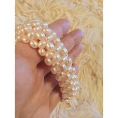 Pink Luster Natural Pink Freshwater Pearls Stretch Bracelet Cluster Multi Strand