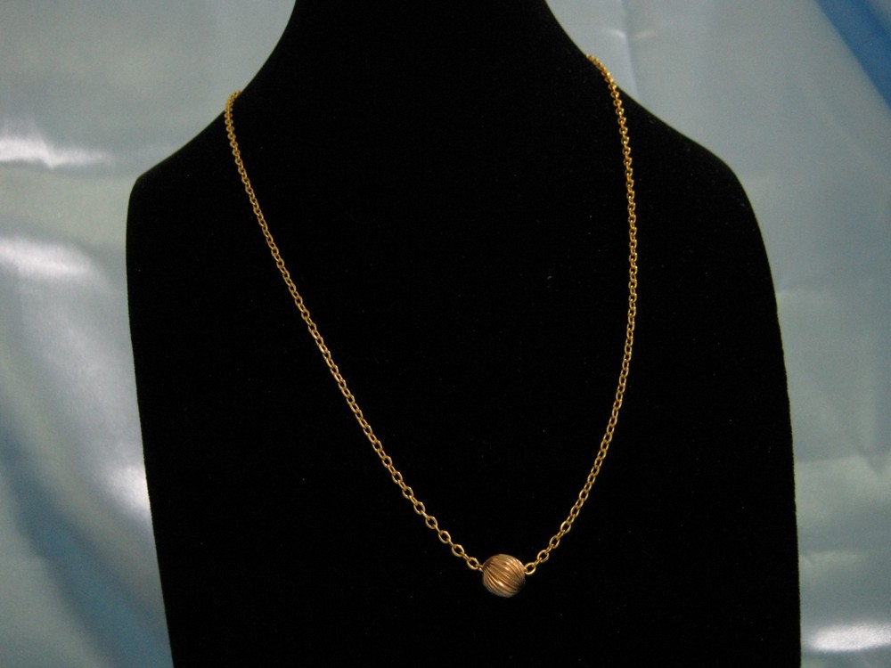 Gold Plated Chain/Bead Necklace N207