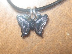 USA HANDMADE BEAUTIFUL BLUE PAUA ABALONE SHELL BUTTERFLY CHARM PENDANT NECKLACE