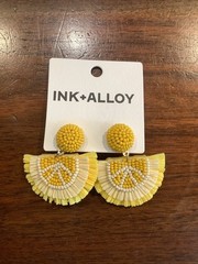 Ink + Alloy Lemon Slice Raffia Earrings