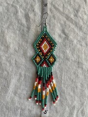 Handmade Southwestern Beaded Earrings Geometric Fringe Boho Statement Hippie New