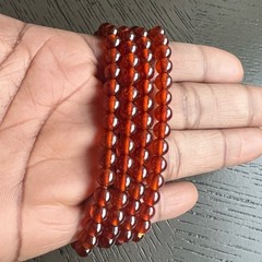 HQ Orange garnet bracelet 6mm SIZE 6.5-7’