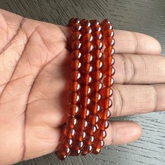 HQ Orange garnet bracelet 6mm SIZE 6.5-7’