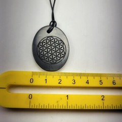 Shungite Pendant Flower of Life ( Engraved ) – Various Shapes