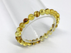 Amber Bracelet INSECT in EVERY BEAD Gift Baltic Round Beads Insects 5,1g 17464