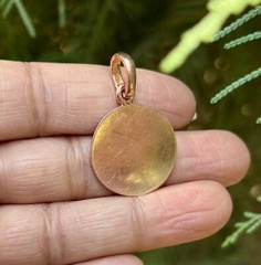 1Pc Pure Copper Healing Circle Pendant Locket, Jewelry, Spiritual Kriya Pendant
