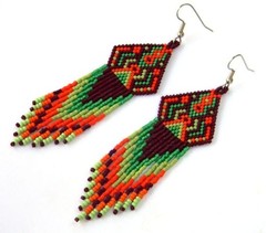 Handmade Seed Bead Fringe Earrings – Long Tassel Beaded Jewelry for Women