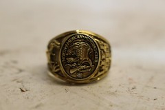 Sterling Silver 925 North American Hunting Club Life Member GP Ring, size 13.5
