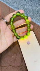 Very Beautiful Natural Serpentine Jade Bracelet Green Gemstone Beaded Bracelet