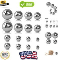 Coin Rings: Assorted 3/4, 7/16, 1/4 Inch Stainless Steel Monkey Fist Balls 16…