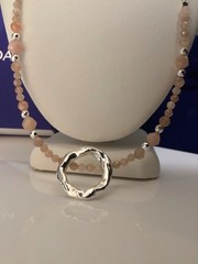 NWB Silpada Sterling Silver STAY NEUTRAL Moonstone Sunstone Necklace 16”+ N6307