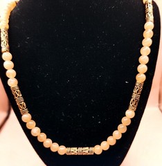 Sunstone and Copper Beaded Necklace