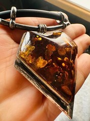 Gorgeous artisan natural amber statement Necklace