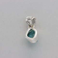 Natural Raw Cut Blue APATITE Pendant Rough Cut – 925 STERLING SILVER #901-Fe
